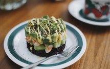 牛油果大虾寿司塔「快手健康餐」