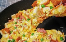 平底锅吐司培根披萨快手早餐