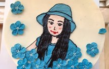 美式奶油霜手绘蛋糕 祝自己25岁生日快乐