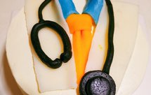 医生抗疫主题ins翻糖奶油奶酪霜蛋糕