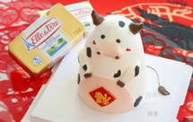 牛年春节|黄油戚风卡通小牛奶油蛋糕