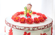 单层贺寿蛋糕