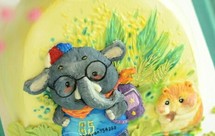 3d奶油霜浮雕彩绘蛋糕