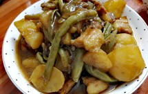 绝对正宗的东北土豆豆角炖五花肉