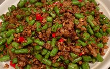 超简单的家常下饭菜猪肉末辣炒豆角