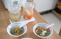 肉末蒸蟹味菇+牛排骨番茄胡萝卜汤+绿豆南瓜汤【12月北鼎蒸炖锅食谱】