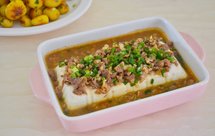 肉末蒸内酯豆腐