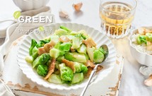 五花肉蒜蓉炒娃娃菜（儿菜）