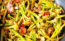 老干妈版干锅有机菜花，嘎嘎好吃下饭