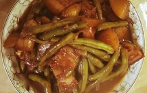 芸豆炖土豆加五花肉