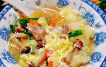 ༄「蟹味菇瘦肉疙瘩汤」༄
