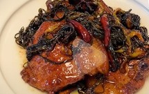 葱烤大排果汁猪排葱烧大排爆炒河虾，素什锦炖菜蜜汁猪排