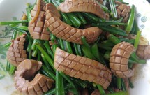 韭菜花炒腰花