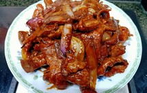 20秒出锅的酱爆牛肉拼猪腰