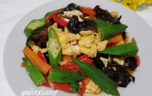 鲜美至极的蚝油秋葵木耳炒鸡蛋（清肺养颜.润肠解毒.简单快手.）