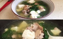 豆腐猪腰肉片花菜汤‼️l马克西姆不粘锅