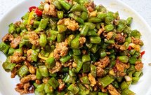 没有榄菜的肉末四季豆