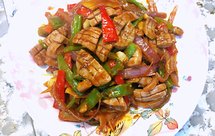 青红椒洋葱爆炒猪腰