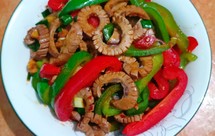 青红椒炒猪腰