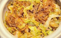 肉末包菜粉丝煲