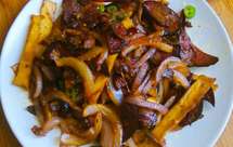 大爱湖南菜：猪血丸子炒豆腐干