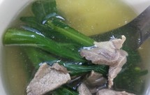 菜心猪心猪肝瘦肉汤（非常简单又好喝）