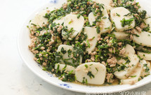 荠菜肉末烧年糕 <302小厨房>