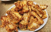 用柴火做得干炸带鱼