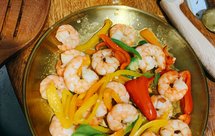 彩椒炒虾仁