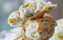 春天的荠菜玉米贝果