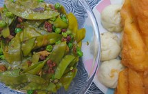 荷兰豆炖豌豆粒