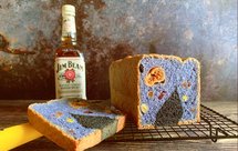 星空吐司致敬梵高经典手揉蝶豆花粉版坚果面包颜控