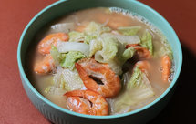 白菜大虾炖粉丝