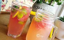 夏日特饮之粉色气泡水（苏打水）