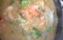 鲜虾生菜砂锅粥 鲜得来