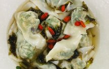 纯素美食｜荠菜天贝笋丁馄饨