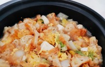 菊花菜油条汤+太太乐鲜鸡汁芝麻香油