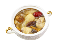 凤中皇清远鸡——猴头菇竹荪鸡汤