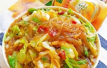 包菜炒粉丝（太太乐鮮鸡汁芝麻香油）