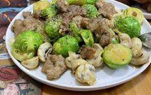 牛肉炒孢子甘蓝