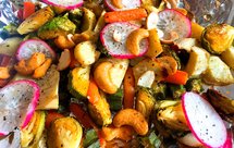 孢子甘蓝烤杂蔬