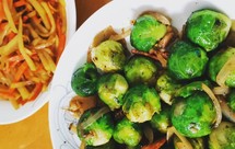 烟肉炒椰菜仔（孢子甘蓝）