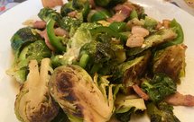 咸肉孢子甘蓝（小包菜）（可用培根，腊肉等代替咸肉）