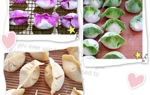 色彩缤纷的～彩色水饺（荠菜牛肉虾仁馅、海鲜小白菜馅）填加了步骤