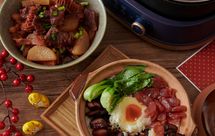 老广牛腩牛杂煲+腊味煲仔饭