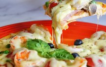 鲜虾薄底披萨（平底锅版）（视频教程）