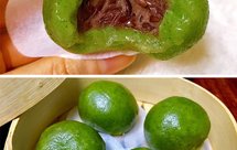 只需要糯米粉的 红豆青团