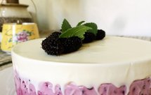 渐变桑葚免烤芝士蛋糕