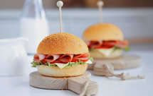 低糖低油大米火腿肠汉堡