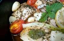 塔吉锅黑椒罗勒鸡腿